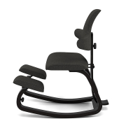 Krzesło ergonomiczne Thatsit antracytowe, czarne drewno Varier