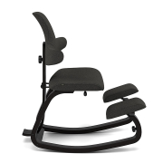 Krzesło ergonomiczne Thatsit antracytowe, czarne drewno Varier