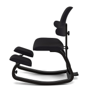 Krzesło ergonomiczne Thatsit ciemnoszare, czarne drewno Varier