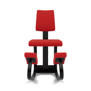 Krzesło ergonomiczne Variable Plus czerwone, czarne drewno Varier