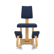 Krzesło ergonomiczne Variable Plus granatowe, jasnobrązowe drewno Varier