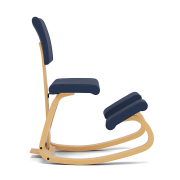 Krzesło ergonomiczne Variable Plus granatowe, jasnobrązowe drewno Varier