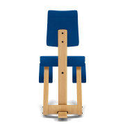 Krzesło ergonomiczne Variable Plus niebieskie, jasnobrązowe drewno Varier