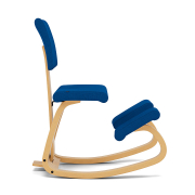 Krzesło ergonomiczne Variable Plus niebieskie, jasnobrązowe drewno Varier