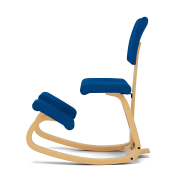 Krzesło ergonomiczne Variable Plus niebieskie, jasnobrązowe drewno Varier