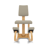 Krzesło ergonomiczne Variable Plus beżowo-szare, jasnobrązowe drewno Varier