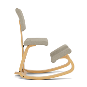Krzesło ergonomiczne Variable Plus beżowo-szare, jasnobrązowe drewno Varier