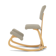 Krzesło ergonomiczne Variable Plus beżowo-szare, jasnobrązowe drewno Varier
