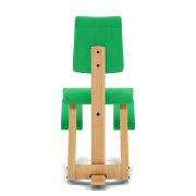 Krzesło ergonomiczne Variable Plus zielone, jasnobrązowe drewno Varier
