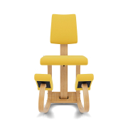 Krzesło ergonomiczne Variable Plus żółte, jasnobrązowe drewno Varier