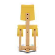 Krzesło ergonomiczne Variable Plus żółte, jasnobrązowe drewno Varier