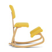 Krzesło ergonomiczne Variable Plus żółte, jasnobrązowe drewno Varier