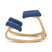 Krzesło ergonomiczne Variable ciemnoniebieskie Reflect 774, jasnobrązowe drewno 