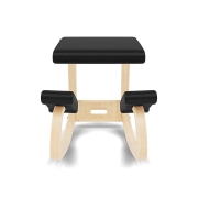 Krzesło ergonomiczne Variable czarne Noir 31330, naturalne drewno Varier
