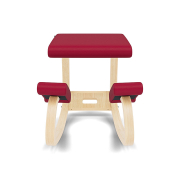 Krzesło ergonomiczne Variable czerwone Noir 31324, naturalne drewno Varier