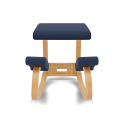 Krzesło ergonomiczne Variable granatowe Revive 774, jasnobrązowe drewno Varier