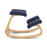 Krzesło ergonomiczne Variable granatowe Revive 774, jasnobrązowe drewno Varier