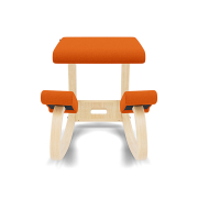 Krzesło ergonomiczne Variable pomarańczowe Divina 526, naturalne drewno Varier