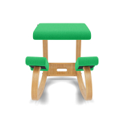 Krzesło ergonomiczne Variable zielone Vidar 0932, jasnobrązowe drewno Varier