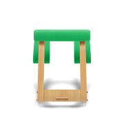 Krzesło ergonomiczne Variable zielone Vidar 0932, jasnobrązowe drewno Varier