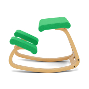 Krzesło ergonomiczne Variable zielone Vidar 0932, jasnobrązowe drewno Varier