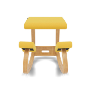 Krzesło ergonomiczne Variable żółte Revive 424, jasnobrązowe drewno Varier