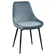 Krzesło Faris Niebieskie Velvet
