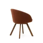 Krzesło obrotowe Marvin brązowe boucle kave home
