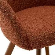 Krzesło obrotowe Marvin brązowe boucle kave home