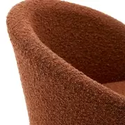 Krzesło obrotowe Marvin brązowe boucle kave home