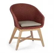 Krzesło ogrodowe Coachella czerwone Bizzotto