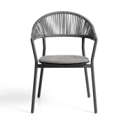Krzesło ogrodowe Alimia grafitowe Kave Home