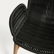 Krzesło ogrodowe Alipa z podłokietnikiem ciemnoszare Kave Home