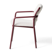 Krzesło ogrodowe Linosa bordowe Kave Home