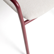 Krzesło ogrodowe Linosa bordowe Kave Home