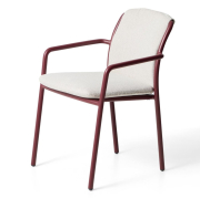 Krzesło ogrodowe Linosa bordowe Kave Home