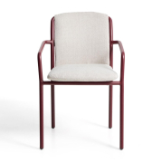 Krzesło ogrodowe Linosa bordowe Kave Home