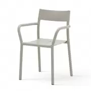 Krzesło ogrodowe May z podłokietnikiem jasnoszare New Works