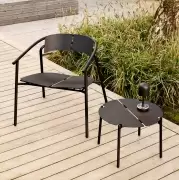 Krzesło ogrodowe Novo lounge czarne AYTM