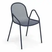 Krzesło Ogrodowe Nova Z Podłokietnikami Ciemnoniebieskie Emu