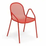 Krzesło Ogrodowe Nova Z Podłokietnikami Czerwone Emu