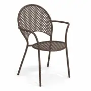 Krzesło Ogrodowe Sole Z Podłokietnikami Indyjski Brąz Emu