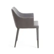 KRZESŁO STYLISH CIEMNOSZARE NUBUK