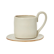 Kubek z podstawką Flow złamana biel Ferm Living