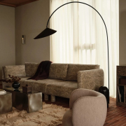 Lampa podłogowa Arum Arched czarna Ferm Living