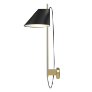 Lampa ścienna Yuh mosiężno-czarna Louis Poulsen