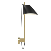 Lampa ścienna Yuh mosiężno-czarna Louis Poulsen