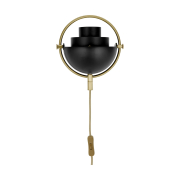 Lampa ścienna Multi-Lite czarno-mosiężna Gubi