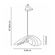 Lampa wisząca Selenitis 56 cm Market Set