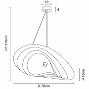 Lampa wisząca Selenitis 78 cm Market Set